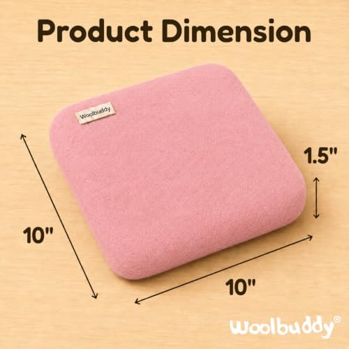 Woolbuddy Needle Felting Mat 10 x 10 x 1.5 Inch (Pink), Pure Wool Felt Pad - Image 3