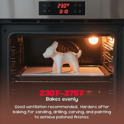CALPALMY Oven Bake Polymer Clay 10lb with Tools Kit, White Sculpting Material for Modeling & Crafts, Soft Until Baked, Non-Toxic DIY Clay for Figurines, Miniatures, Jewelry & Pottery Projects - Image 4