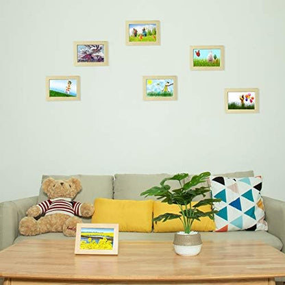 Vumdua 10 Pack Wood picture frames for crafts, Unfinished Wood Photo Frames, Craft Frames Set For Arts Crafts, DIY Painting Projects - For Adults and Kids Craft (5 x7 Frame Size Holds 4 x6 Pictures) - Image 6