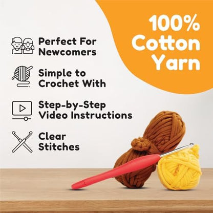 Stitchers Crochet Kit for Beginners Kids and Adults - Learn to Crochet Amigurumi Kit for Starters with Beginner Friendly Yarn and Step by Step Videos - Image 5