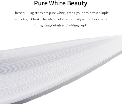 Acoeitl Quilling Paper Strips 240 Strips White Paper Quilling Set Width 5mm Length 53cm Quilling Supplies DIY Quilling Paper Quilling Art Strip for Crafts (2 Pack) - Image 3