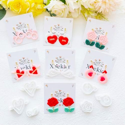 Valentine’s Day Polymer Clay Cutters Set – Romantic Polymer Clay Molds, Clay Cutters, Clay Earring Cutters, Clay Tools - Image 5