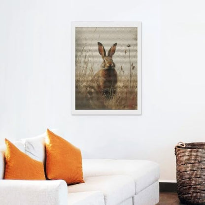 Brown Rabbit Diamond Drawing Art Kit for Adults Nature Easter Bunny Illustration DIY Diamond Art Painting for Beginners Full Drill Round Gem Art Painting for Crafts Home Wall Decor - Image 6