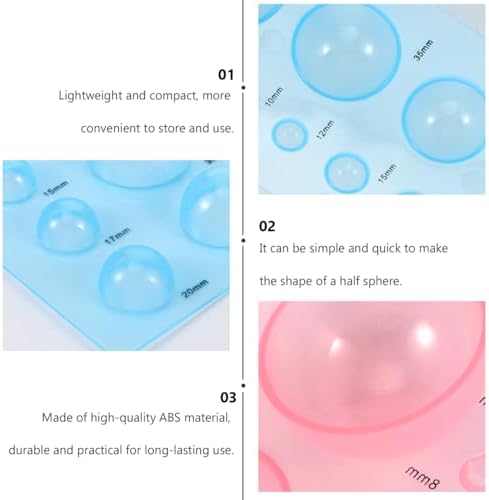 EXCEART Paper Quilling Tools Set 4pcs Quilling Mold Half Sphere Moulds for 3D Paper Crafts Lightweight Dome Shape Tool for Flowers Dolls Little Animal Models DIY Projects - Image 6