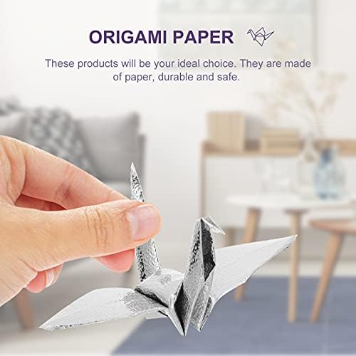 100pcs Single-sided pearlescent origami Square Origami Paper 10x10 white origami paper oragami paper glitter origami paper Crane Folding Paper origami cranes Christmas Japan child - Image 4