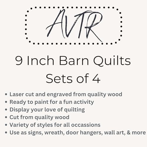 9" Barn Quilt Kit Set 4 | Log Cabin, Road to OK, Slip Knot, Rail Fence - Image 2
