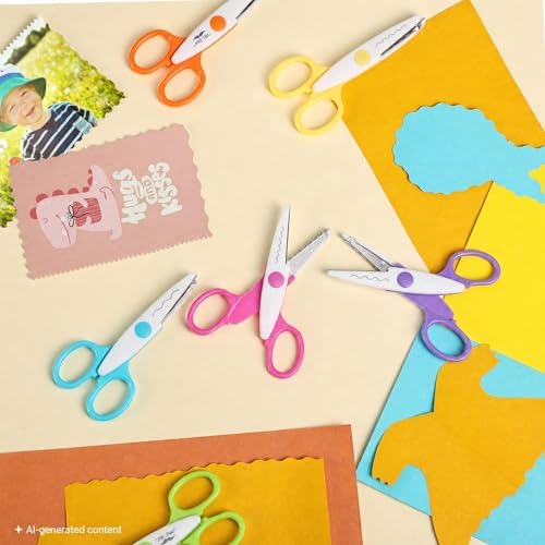 Mr. Pen- Craft Scissors Decorative Edge, 6 Pack, White & Vibrant - Image 7