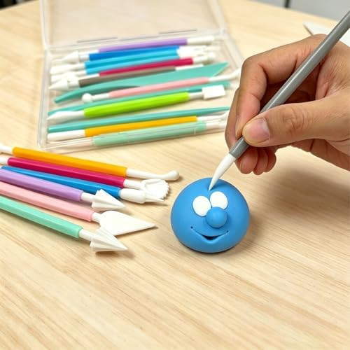 VYNFLICK 20pcs Clay Tools, Pottery Carving Tools, Practical Polymer Clay Sculpting Tools Kit, Air Dry Clay Tools Set for Adults, Pottery Craft, Sculpting,Modeling,Shaping - Image 6