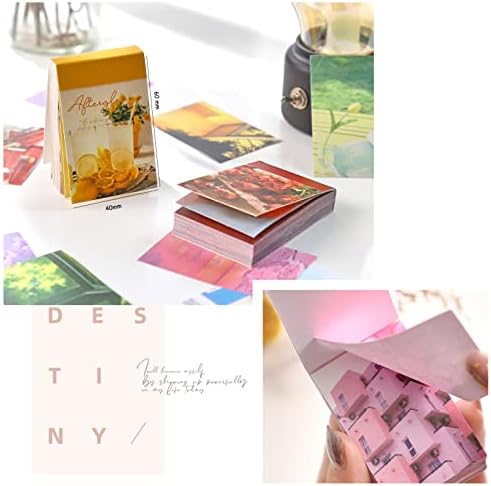 6 Sets 300 Pcs Washi Stickers Set Cute Aesthetic Sticker Book for Journaling, DIY Decorative Paper Sticker Decals for Bullet Journal Art Scrapbooking Diary Card Craft Gift Album Notebook Stationery - Image 5