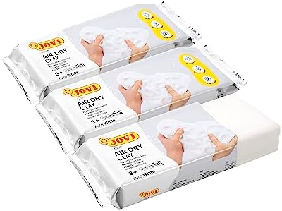 Jovi - Air Dry Modeling Clay, 3 x 1.1lb White Clay Bars with 45 Sculpting Tools (5 Different Models), Pottery Clay for Kids and Adults - Image 3