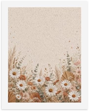 Paint by Numbers Kit for Adults Beginner Art Decor Cream Daisy Pampas by Unknown