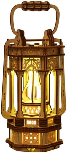 3D Wooden Puzzles for Adults 145pcs LED Light Vintage Lantern DIY Wooden Assembly Kit for Teens Home Decor - Image 3