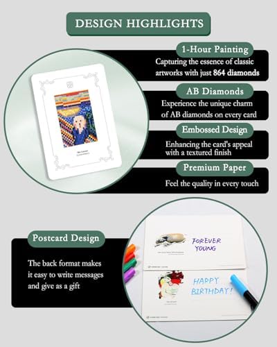 forever young Minigem Classic Diamond Art Kits, 5x7 Inch Postcard-Style - Image 2