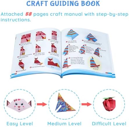Origami Kit for Kids Ages 5-16, 116 pages with 54 Patterns & Instruction Book | Origami Paper Kit for Beginners & Advanced | Arts & Crafts Toys for Girls & Boys Ages 8-12 | Birthday & Christmas Gifts - Image 3