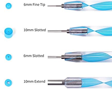 JUYA Quilling Tools Set, 4-Piece Assorted Slotted Rolling Tools, Blue - Image 2