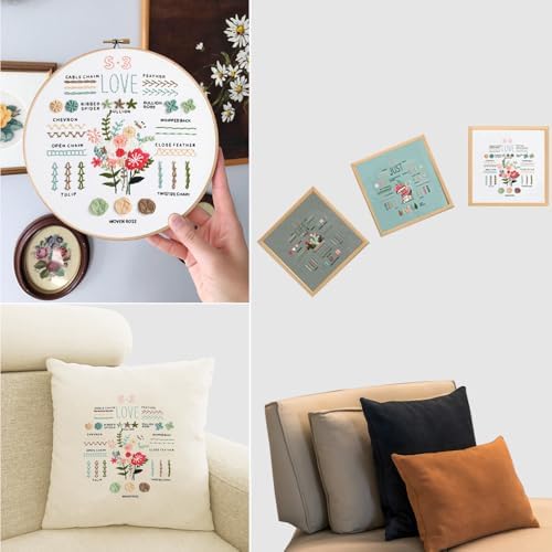 COCOMOX Embroidery Kit for Beginners Adults, Needlepoint Cross Stitch Kits - Image 3