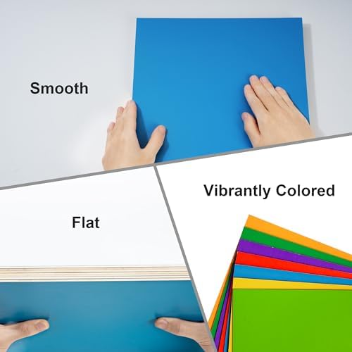 Rowood 7 Pack Rainbow Colored Plywood Sheets,12x16x1/8inch,3mm Multi Thin Unfinished Wood for Laser Cutting Engraving,DIY Adult Craft Kits for Ornaments, Models Drawing,Wood Burning - Image 2
