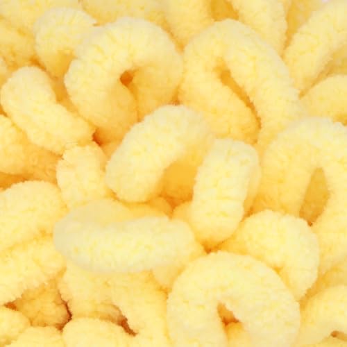 JubileeYarn Fun Finger Loops Yarn - Light Buttercream - 3 Skeins - Image 2