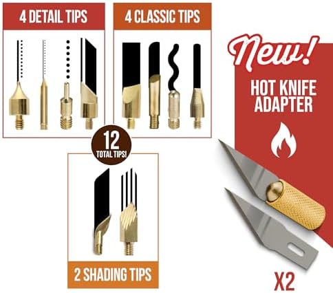 ArtSkills Wood Burning Tool Kit 16 Piece Adjustable Temp Wood Burning Pen - Image 4