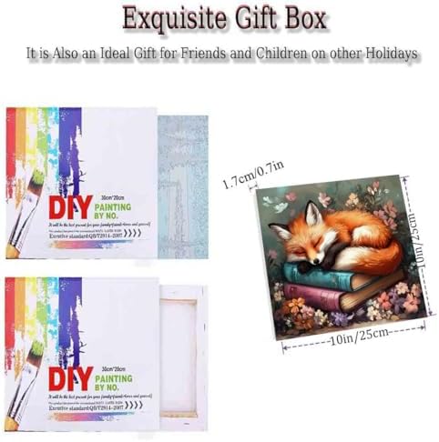 VIGEGU Fox Book Paint by Numbers Kit for Adults Beginner with Framed - Image 5