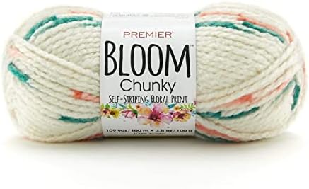 Premier Yarns Bloom Chunky, Hydrangea, Bulky Weight, 3.5 oz, 109 Yards by Premier