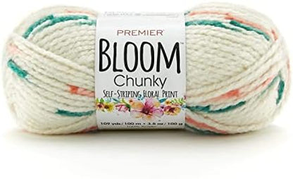Premier Yarns Bloom Chunky, Hydrangea, Bulky Weight, 3.5 oz, 109 Yards by Premier