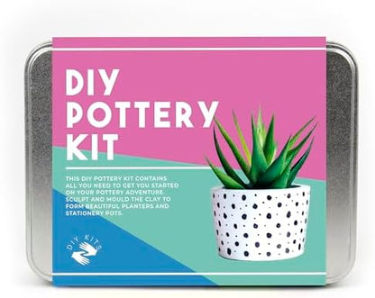 Gift Republic Pottery Kit Beginners Pottery Craft Set Clay Pottery Gift Fun Home Made Craft Project Kids Teens Adults Sculpting Tool Set Gift Tin - Image 2
