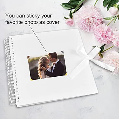 GOTIDEAL 12 x 12 Inch Scrapbook Album with 10 Metallic Markers, White - Image 3