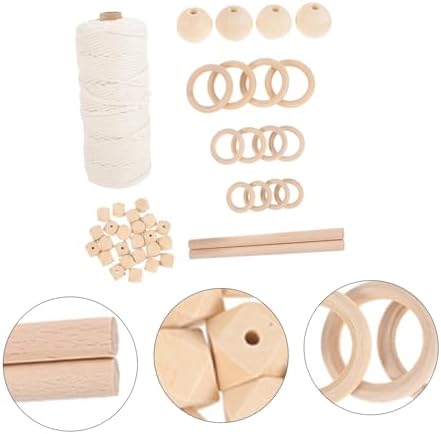 ULDIGI 1Set Complete DIY Macrame Kit for Adults Cotton Rope Tapestry Material with Wood Beads and Rings for Wall Art Decoration Easy to Use Craft Kit for Beginners and Enthusiasts - Image 6