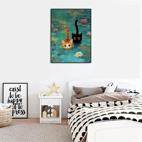 VIGEGU Black Cat Paint by Numbers Kit for Adults Beginner 16x20 Inch - Image 3