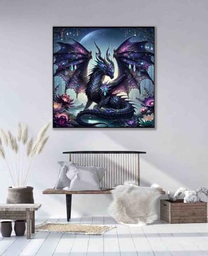 DYAIANGMU Dragon Stamped Cross Stitch Kit for Adults 13.7x13.7 inches - Image 4