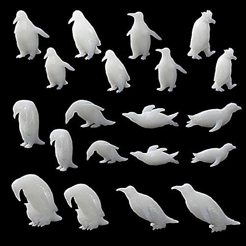 Woohome 3D Resin Moulds & Fillers - 20 Mini Penguin Casting Moulds for Art Resin Crafts & Jewelry Making by Woohome