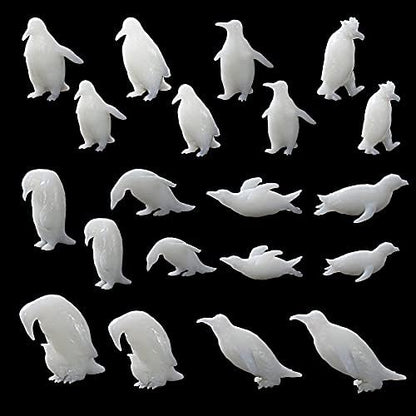 Woohome 3D Resin Moulds & Fillers - 20 Mini Penguin Casting Moulds for Art Resin Crafts & Jewelry Making by Woohome