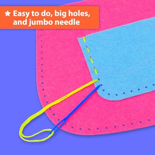 KRAFUN Sewing Bag Kit for Beginner Kids - 6 Animal Themed Projects Age 6+ - Image 4