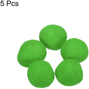 PATIKIL Wool Felt Balls Beads Wool Felting Pom 3cm 30mm Green for Home Crafts Handcrafts Project DIY Pack of 5 - Image 3