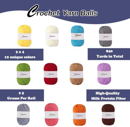 Yarniss Crochet Kit for Beginners,All in One Crochet Kits for Adult,Navy - Image 4