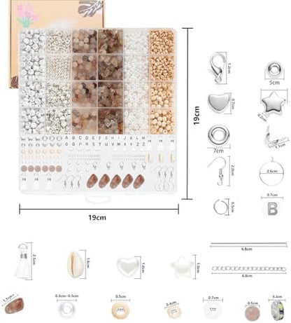 Xyliise Bracelet Making Kit Natürliche Perlen Set for Adults Beads for Bracelets Silver Jewelry Making Supplies DIY Jewelry Necklace Earrings (CZ006-Light Purple) - Image 3