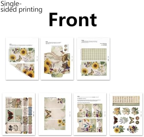 XINPOCUT Floral Folding Folio Junk Journal Kit,Folio Booklet Craft Kit, Junk Journal Kit, Scrapbooking Supplies, Journaling Decor, Mini Folio Writer Folder Project, Arts & Crafts Gifts - Image 6