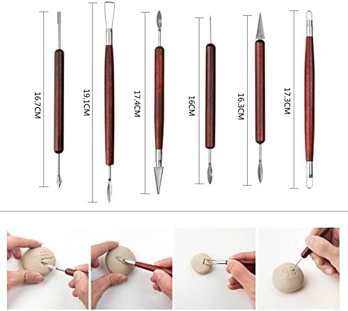 Langqun Clay Sculpting Tools,Pottery Tools Kit, Polymer Clay Tools,Pottery Ribs, Air Dry Clay Tools for Sculpting, Modeling, Carving, Modeling - Image 3