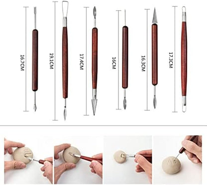 Langqun Clay Sculpting Tools,Pottery Tools Kit, Polymer Clay Tools,Pottery Ribs, Air Dry Clay Tools for Sculpting, Modeling, Carving, Modeling - Image 3