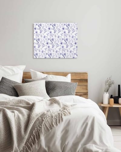 Sunteeny Paint by Number for Adults Beginner Spring Flowers Purple Orchids Plant Leaves DIY Digital Oil Painting by Numbers Picture Drawing On Canvas Framed 12"x16" - Image 4