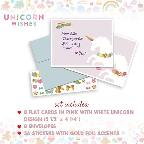 Mrs. Grossman's Design Your Own Sticker Notecards, Unicorn Wishes - Image 4