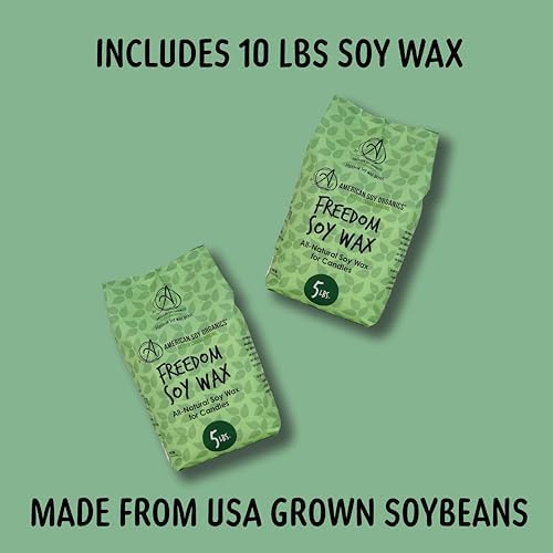 American Soy Organics Freedom Soy Wax Beads, DIY Candle Making Kit, 10 lbs - Image 6