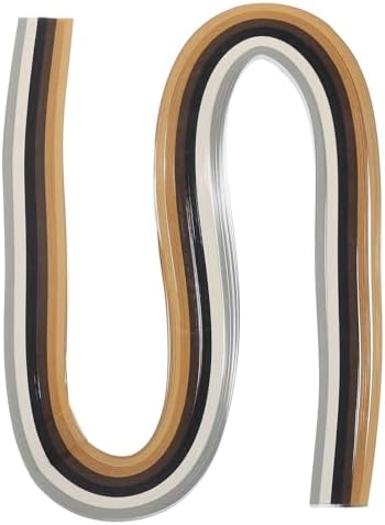 PATIKIL 120pcs Quilling Strips Paper 3/16"(5mm) 21" Origami Paper Quilling Strip for Art DIY Hand Craft Christmas, Brown by PATIKIL