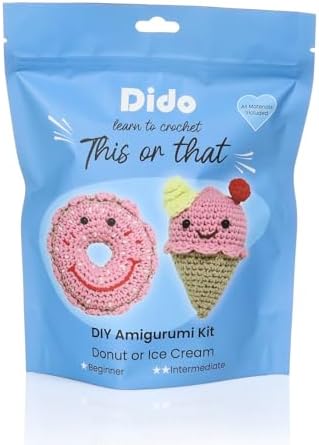 Crochet Kit for Beginners, Donut or Ice Cream Amigurumi Crochet Starter Kit - Image 3