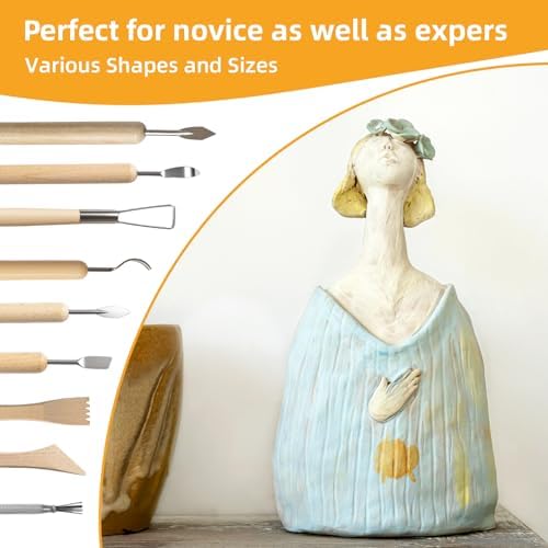 Mepubby 44 Pcs Pottery Tools，Clay Tools Set for Carving, Shaping, Molding - Image 2