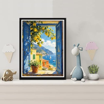 MBNTJHT Lemon Tree Counted Cross Stitch Kits for Adults,Scenery Stamped Cross Stitch Kits for Beginners,DIY Needlepoint Cross-Stitch Patterns Embroidery Art Crafts Kit for Home Wall Decor 12×16 Inch. - Image 4