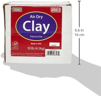 AMACO 4630-3C Air Dry Modeling Clay, Gray, 10 Pound (Pack of 2) - Image 4