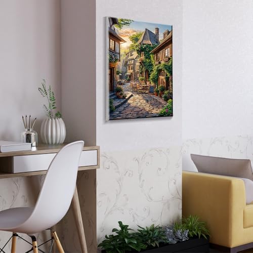ATDMS City Street Scene Paint by Numbers Kit for Adults with Frame - Image 6