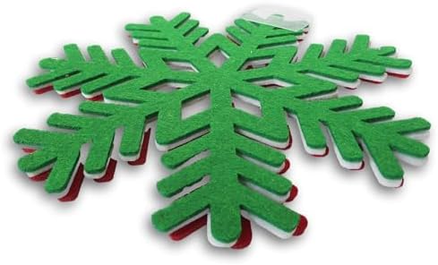 Large Christmas Cutouts for Holiday Kids Crafts - Felt Shapes - 3 Count - 7.5 Inches (Snowflakes) by Unknown